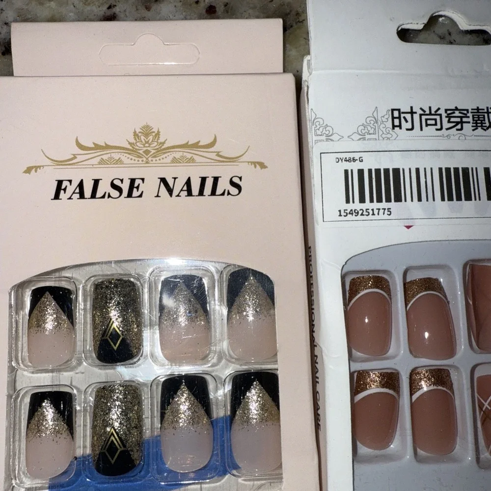Lot Of 8 Boxes Press‎ On Nails. 24 Pieces Per New Box.  4392